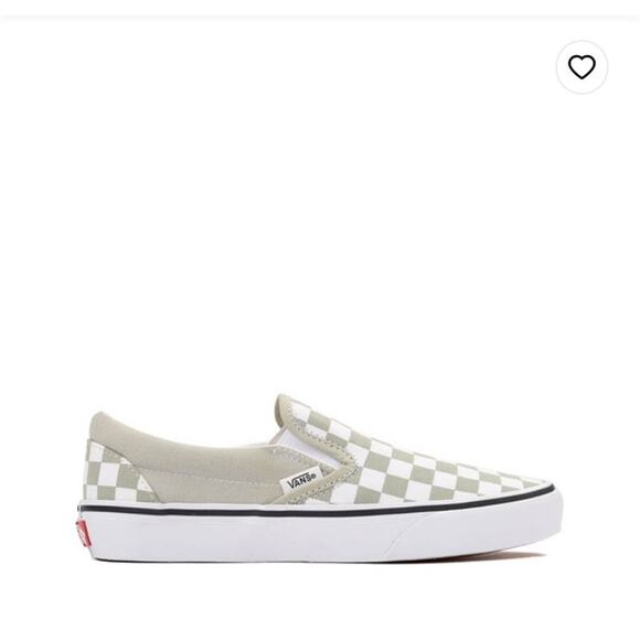 VANS Shoes Slip on Classic Checkerboard Desert Sage Women Size 7 Men Size 5 1/2 - Picture 1 of 7